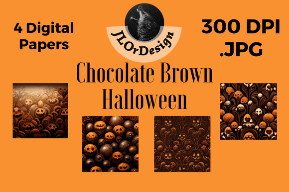 Download 4 Chocolate Brown Halloween Backgrounds - Premium Resources