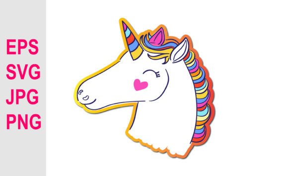 Download Cute Unicorn Vector Illustration SVG - Vector Collection