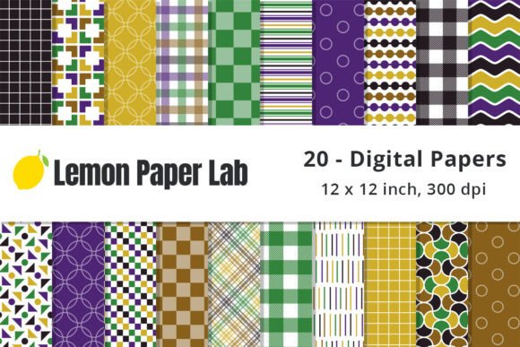 Download Purple, Green and Yellow Geometric Paper - Green Collection
